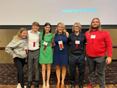 Prof. Rebekah Johnson and five Carthage seniors presented at the 2022 Wisconsin Health and Physic...